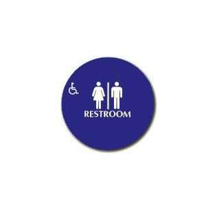    Royal UCHS10 ADA Restroom Signs Blue Restroom Sign