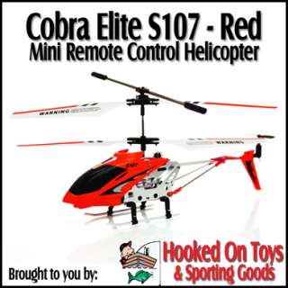 Cobra 3 Channel Elite S107 Mini Remote Control Helicopter   BLUE 
