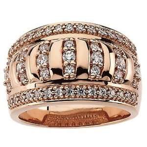  14K Rose Gold Etruscan Inspired Diamond Ring   0.75 Ct. Jewelry