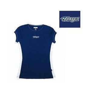 Toronto Blue Jays Womens Flash T shirt by Antigua Sport   Dark Royal 