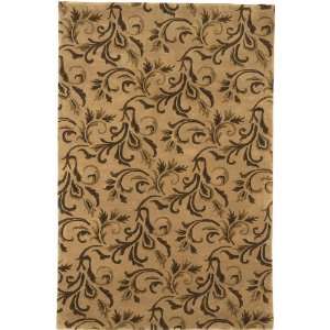   Gold Scrolls Leaves Traditional 9 x 13 Rug (DST 402)