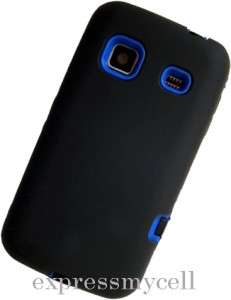 Screen + BLACK BLUE Armor Impact Case Cover Boost Mobile SAMSUNG 
