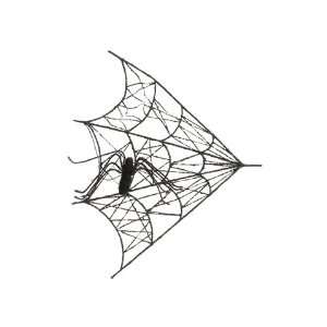  9Wx11L Spider Web w/Spider Ornament Black (Pack of 24 