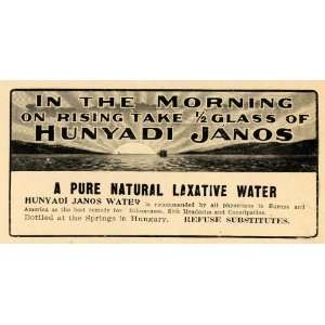  1908 Ad Hunyadi Janos Laxative Drinking Water Sunrise 