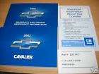 2002 Chevrolet Cavalier owners manual  