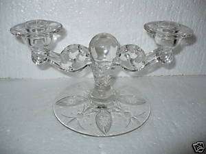 US GLASS / TIFFIN GLASS HERCULES CANDLESTICK  