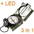 In 1 Military Marching Camping Lensatic LED Compass  