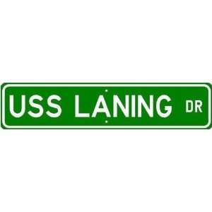  USS LANING LPR 55 Street Sign   Navy