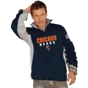  G III Chicago Bears Mens Quarter Zip Fleece Pullover 