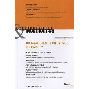  communication et langages t.165 ; journalistes et 