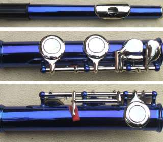 BLUE 16 holes flute closed beautiful shape +E key  