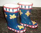 NIB BUTTERFLY BOOT PLANTERS~L@@K~​CHILD LIKE PAINTED~~TOO CUTE~~