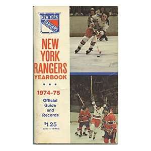  1974 75 New York Rangers Official Guide and Records