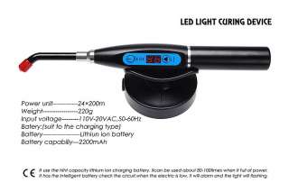 New 5W Wireless Cordless LED Dental Curing Light Lamp 5 colors 
