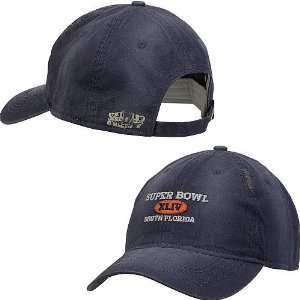  Reebok Super Bowl Xliv Navy Slouch Adjustable Hat Size 