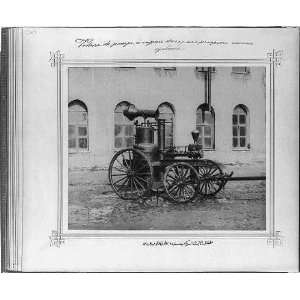   old fashioned steam fire engine of the Fire Brigade
