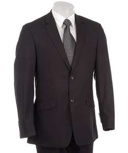 Kenneth Cole Reaction Mens Navy Stripe Wool Suit  