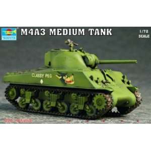  TRUMPETER SCALE MODELS   1/72 US M4A3 Tank (Plastic Models 
