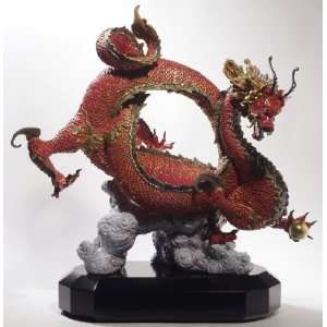  Lladro Porcelain Figurine Red Auspicious Dragon Limited 