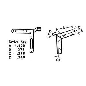  CRL Nylon Swivel Key   1.490 Leg; .278 Width  Package of 