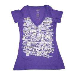 Campus Couture Womens LSU Tigers Rylan V neck T shirt  