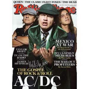 AC/DC Autographed Signed Rolling Stone Magazine & Proof