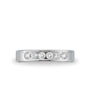    Platinum Shiny C Fit 1/3 Carat Diamond Wedding Band Jewelry