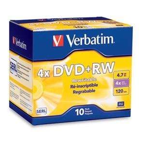  NEW DVD+RW 4.7GB 4X 10 Pack (Blank Media)