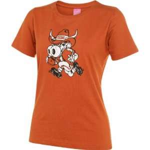    Texas Longhorns Womens Orange Bevo Run T Shirt