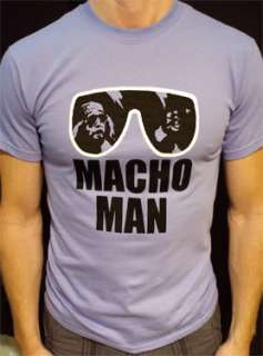 Macho Man t shirt vintage style randy savage wwf lav*  