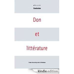 2009   Don et littérature   Contextes (French Edition) Groupe 