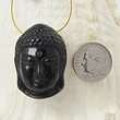 Carved Head of the BUDDHA Black OBSIDIAN BEAD ~ Bali  