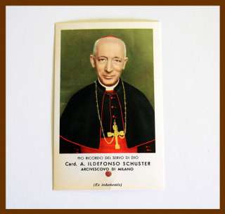 Catholic Holy Card w/ Cloth Touched to a RELIC OF BL. ILDEFONSO 