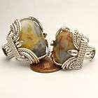 Wire Wrapped Crazy Lace Agate Sterling Silver Ring