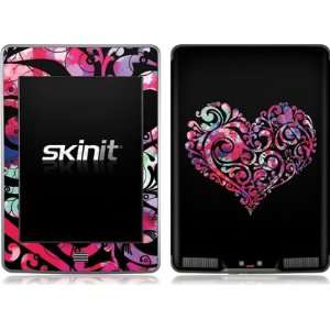  Skinit Black Swirly Heart Vinyl Skin for Kindle Touch 