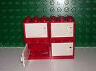 Lego Red Drawer/ White CupBoard Door Container Set Of 4