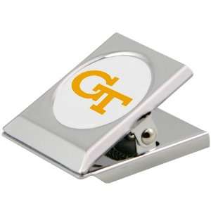 com Georgia Tech Yellow Jackets Silver Heavy Duty Magnetic Chip Clip 
