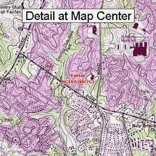 USGS Topographic Quadrangle Map   Fairfax, Virginia (Folded/Waterproof 