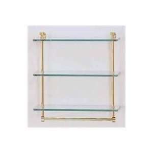  MA 5TB Style 22 Triple Glass Shelf with Towel Bar   Satin 