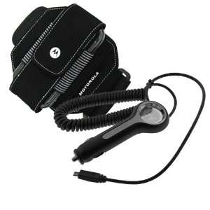   Workout Armband Case with Car Charger for Motorola Cliq  Players