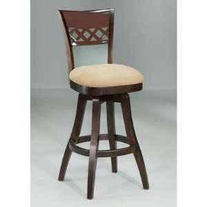   Amber 30 Bar Stool w/ Passion Suede Burnt Fabric