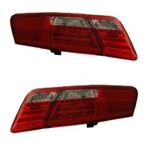 TOYOTA CAMRY 07 08 LED TAIL LIGHT G2 4 PCS RED/CLEAR W/ LED BACKUP 