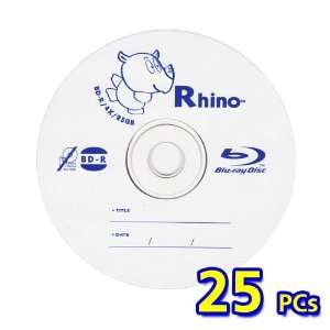  25 Pieces Rhino Premium Quality Blu ray Blue Ray 4x BD R 
