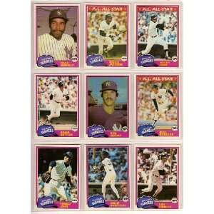 New York Yankees 1981 Topps Baseball Team Set w/ High Numbers (Reggie 