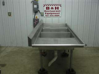   at an 87 3/4 stainless steel 2 compartment sink w/ 2 drain boards