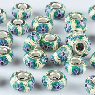 Bulk Fimo Polymer Clay Daisy Flower Charm Beads Findings Fit European 