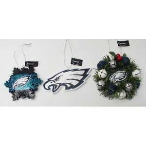  3 Pack Ornaments Eagles