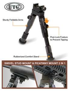 UTG Swivel Stud/Picatinny Universal SWAT/Combat Bipod  