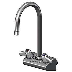 5F 4WLX05 Equip Wall Mount Swivel Gooseneck Faucet with 4 Centers 
