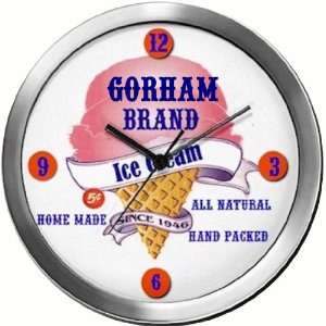  GORHAM 14 Inch Ice Cream Metal Clock Quartz Movement 